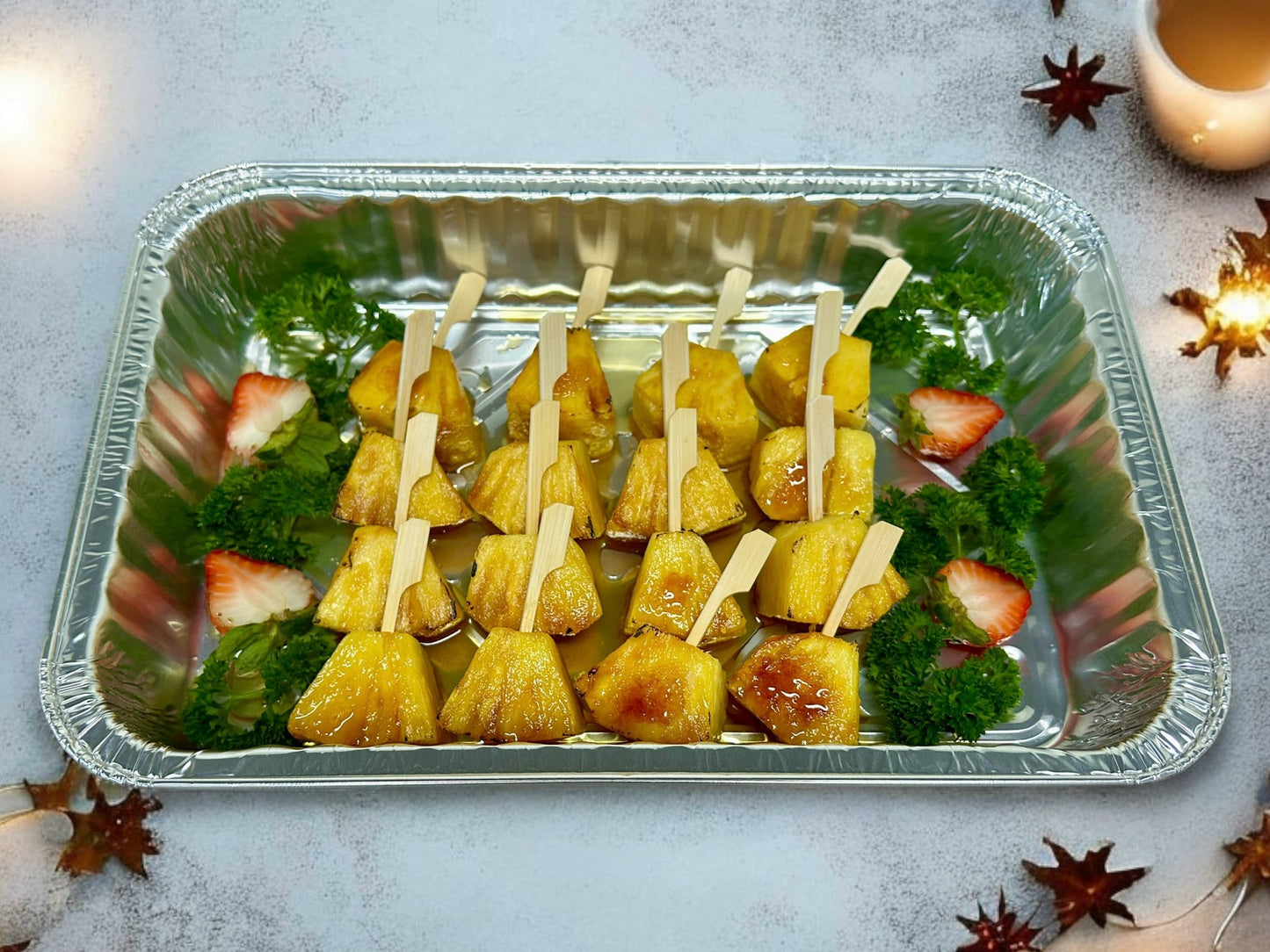 【25年12月限定】香甜新鮮菠蘿串燒(另上川式麻辣醬)(16件)