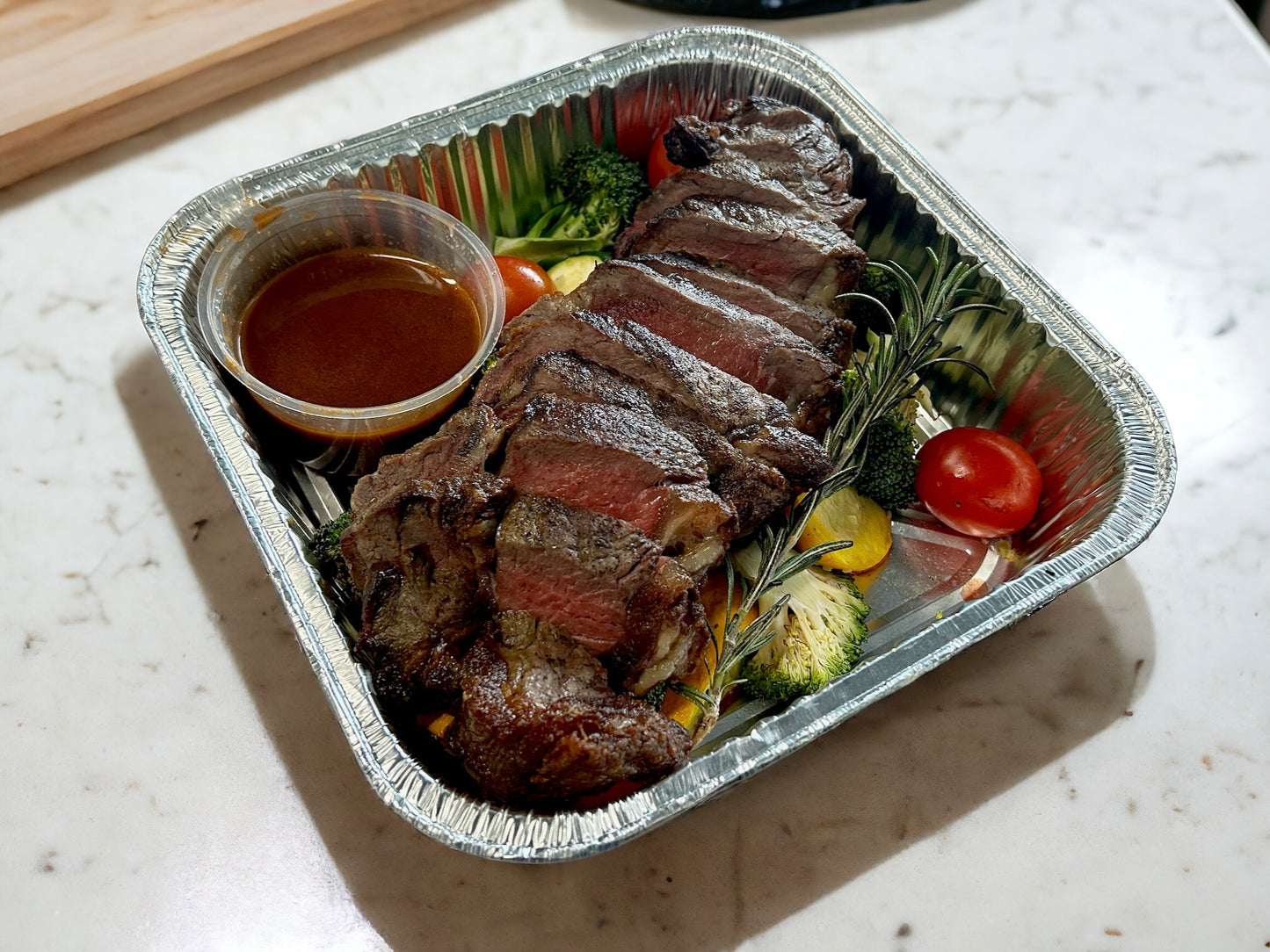 【11月限定】香燒美國黑安格斯西冷配燒汁及配菜(360g 西冷牛扒連配菜約2磅)