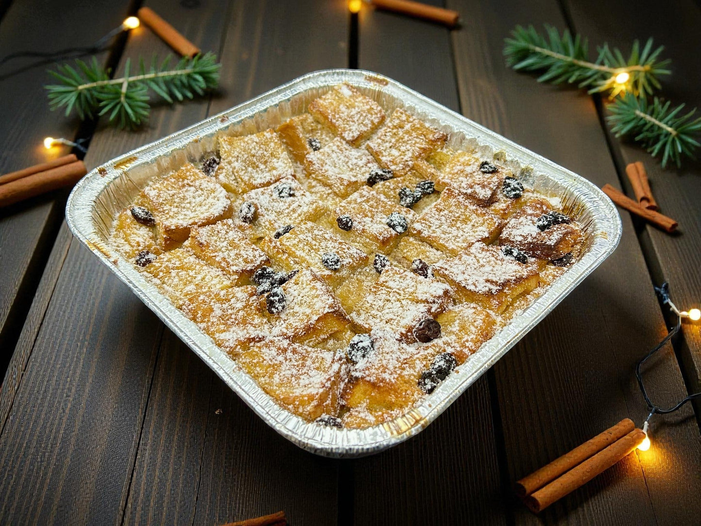 🎄聖誕限定冬日烘焙麵包布甸,約2磅金黃酥脆麵包配香草奶醬焗製,juicy 溫暖熱騰騰甜品,適合冬季分享。