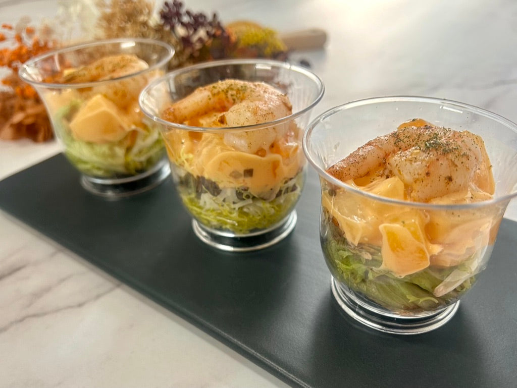 【11月限定】經典大蝦沙律杯配千島醬 (8杯)