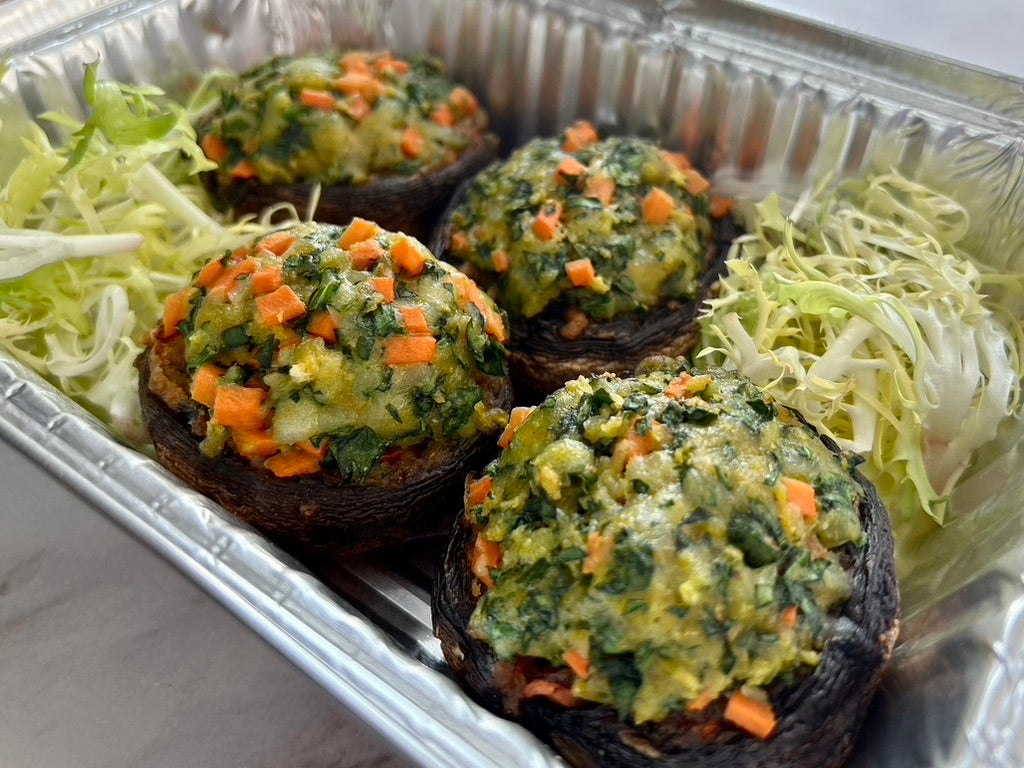 芝士煙肉菠菜焗釀大啡菇(4件)