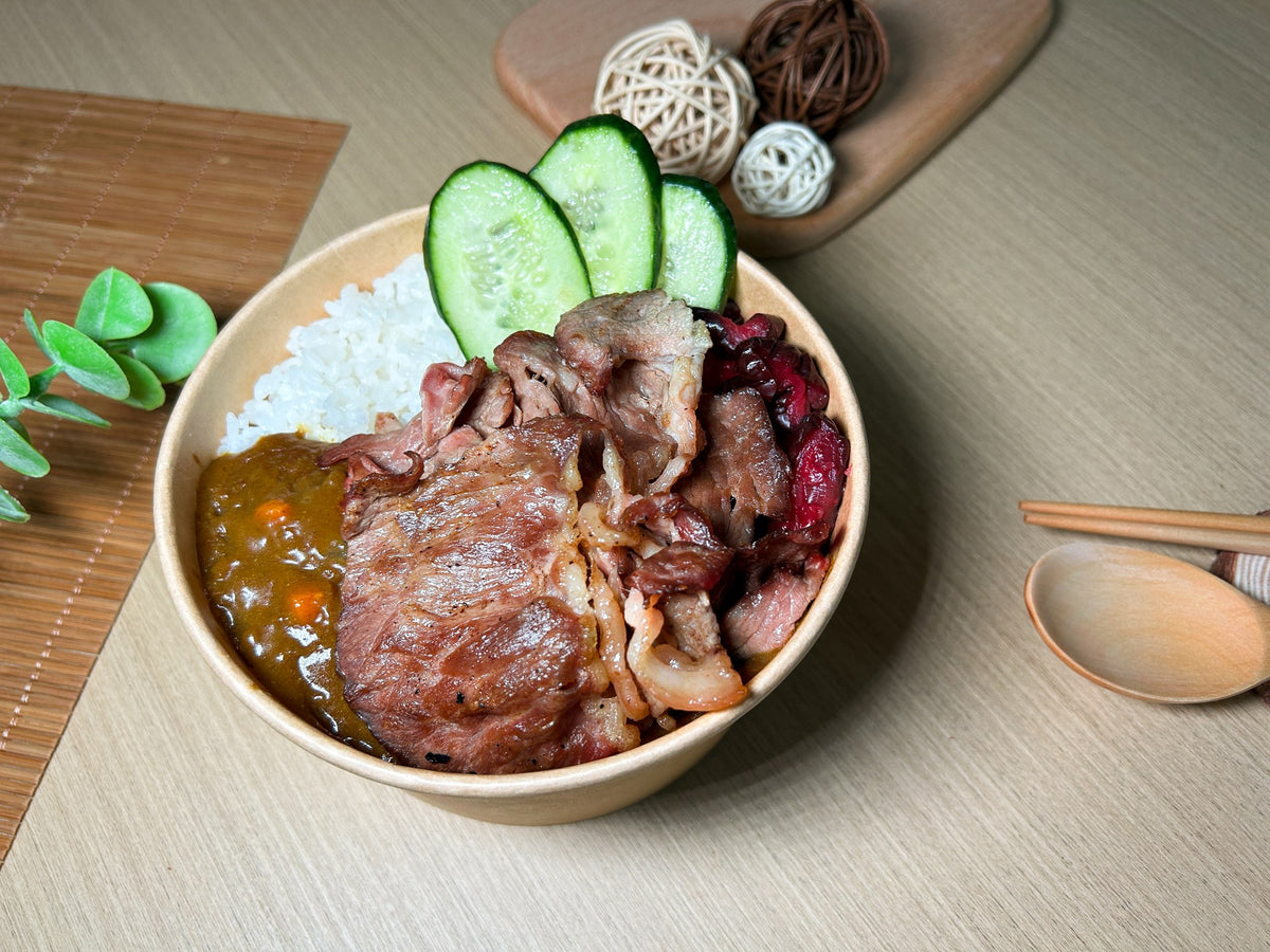 日式咖喱安格斯燒牛肉珍珠飯 | 便當飯盒到會（每款最少4盒起）