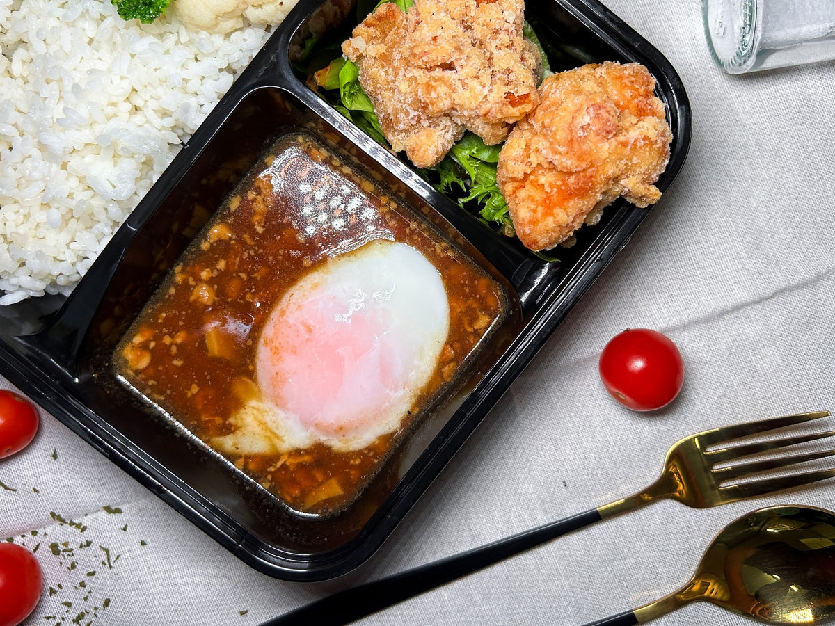 台式肉燥溫泉蛋珍珠飯配脆辣炸雞 | 便當飯盒到會（每款最少4盒起）