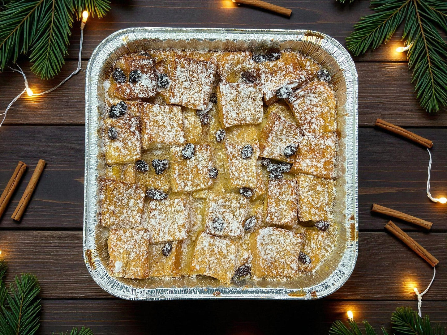 🎄聖誕限定冬日烘焙麵包布甸，約2磅金黃酥脆麵包配香草奶醬焗製，juicy 溫暖熱騰騰甜品，適合冬季分享。
