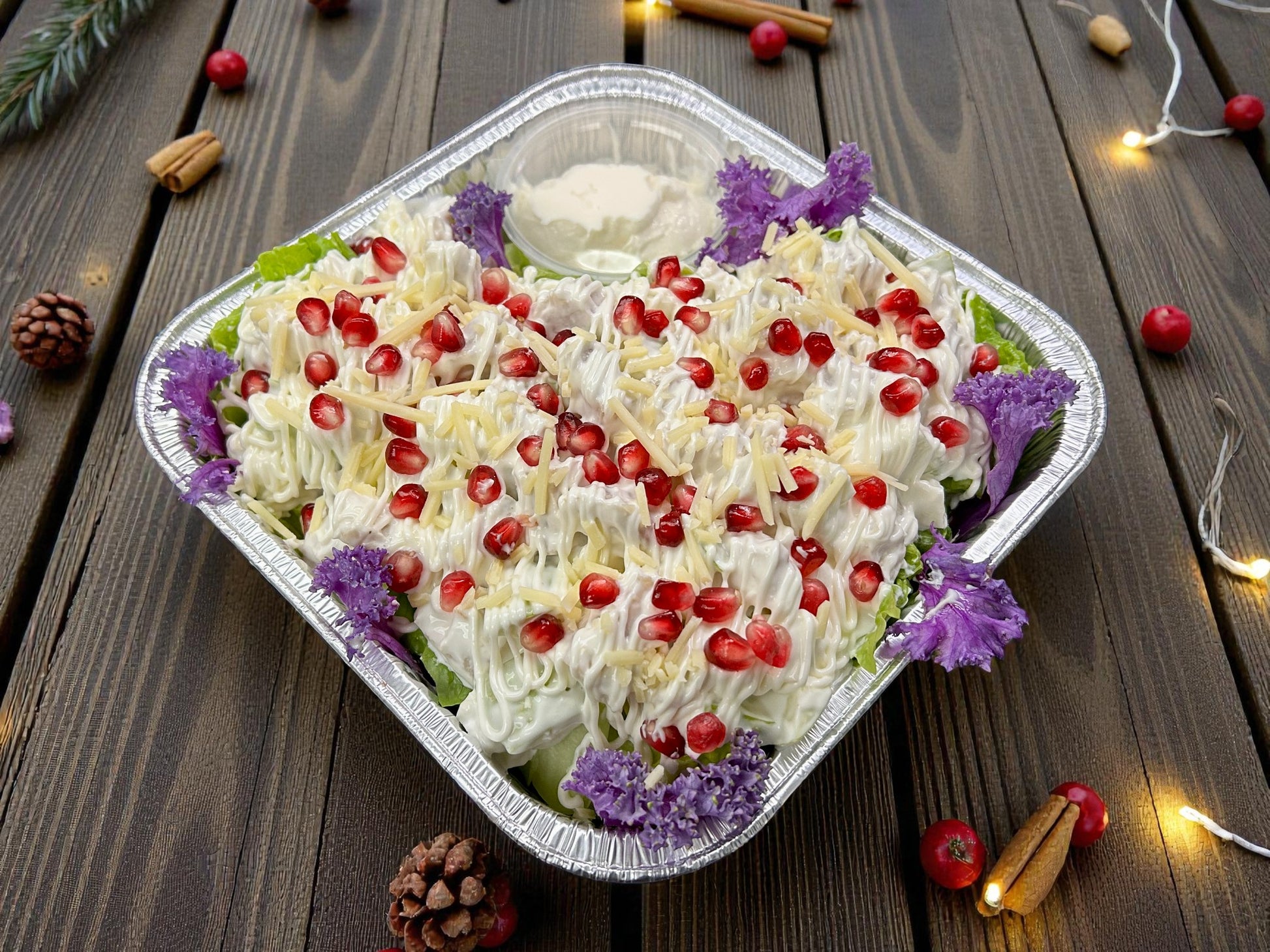 ❄️12月限定紅寶石果香雞肉沙律，嫩雞肉配紅漿果及蔬菜，約2磅，節日分享首選。