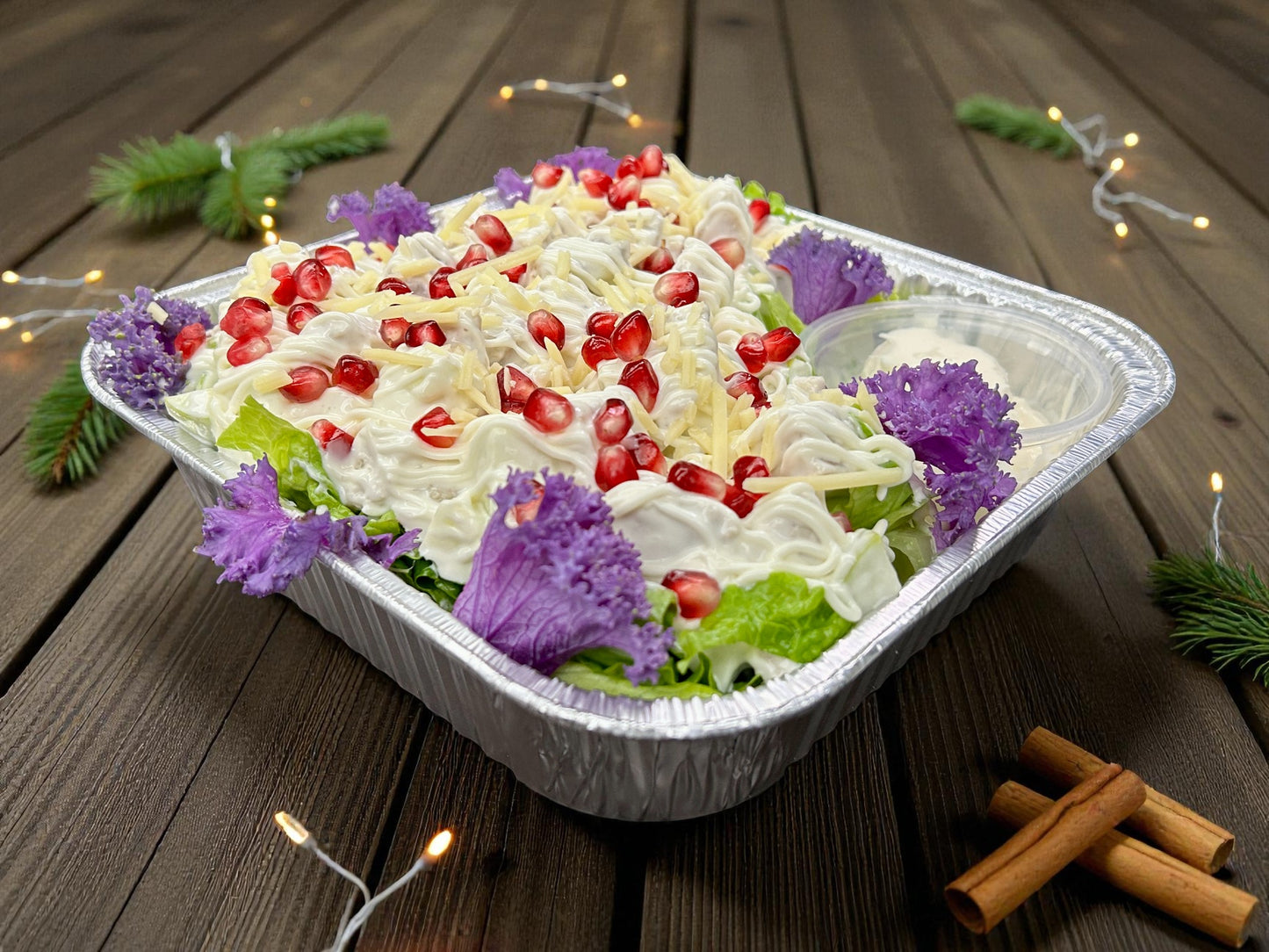 ❄️12月限定紅寶石果香雞肉沙律，嫩雞肉配紅漿果及蔬菜，約2磅，節日分享首選。